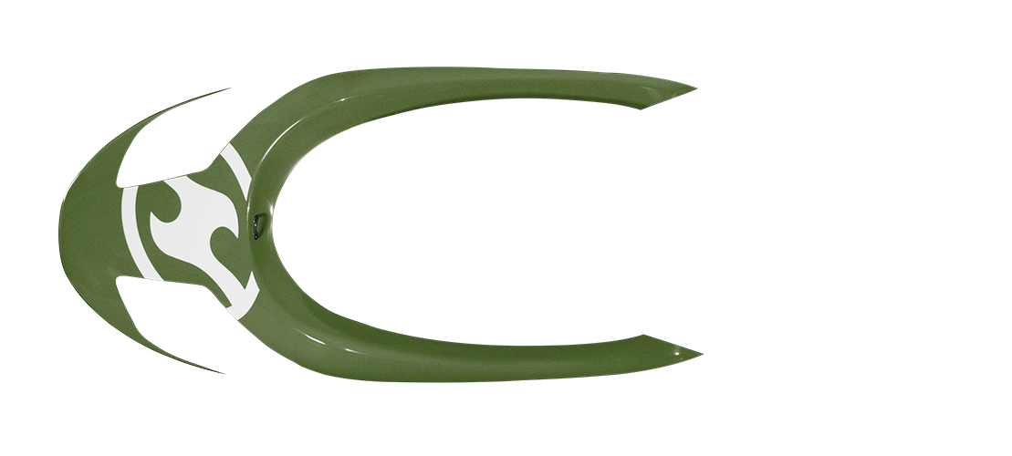 panel a in olive color, top view
