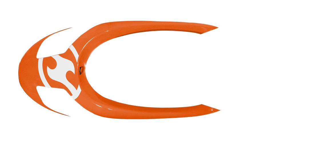 panel a in pure orange color, top view
