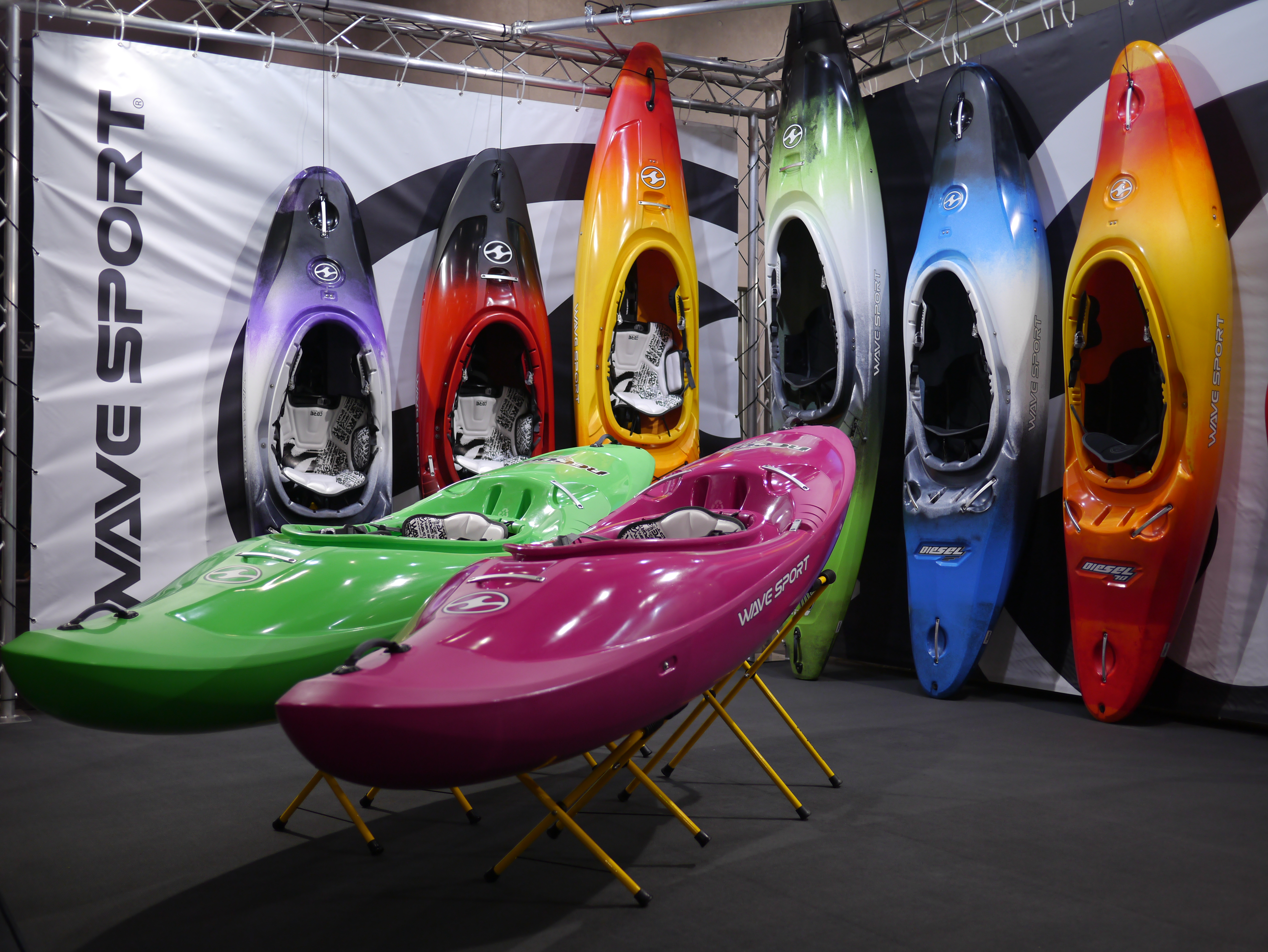 wavesport kayaks on display